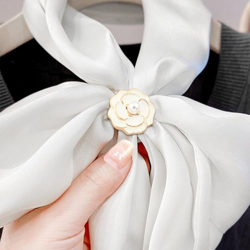 Image of 2 Pcs Scarf Ring Clips for Women Metal Shirt Tightener Cinch Buckle for Silk Scarf Shawl Blouse Sweater T Shirt Clothing Accessories