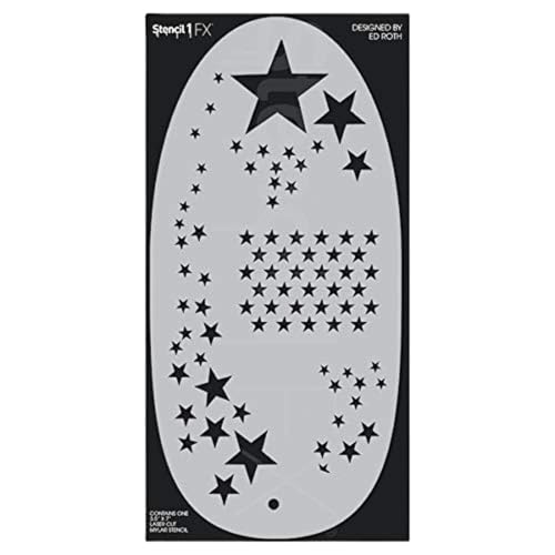 STENCIL1FX Star Witness Stencil Eye Makeup Stencil for Costumes, Dress Up, Halloween, Cosplay, Face Painting, Raves, Festivals, Parades, Parties