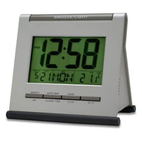 Acctim 14507 Apex Smartlite® Alarm Clock, Silver Cover