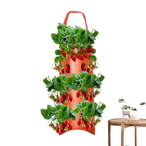 1/8 sacchetti per la coltivazione di fragole – Fioriera per fragole da appendere in tessuto non tessuto, borsa da appendere per piantare pomodori da giardino per piantare fragole, fioriera per