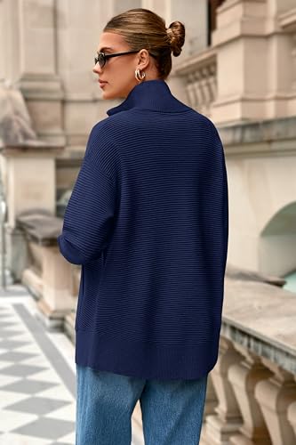 Image of PRETTYGARDEN Womens Long Sleeve Zip Up Ribbed Cardigan Sweaters