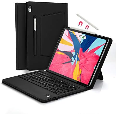 Tonb Shop Keyboard Case for iPad Pro 12.9 2018 - Removable Wireless Keyboard + Pencil Slot (Supported Apple Pen Charging), with Auto Wake/Sleep Feature for 2018 New iPad Pro 12.9 inch (Black)