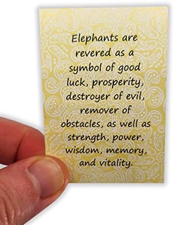 Crystal Elephant in Rose Quartz with *Extra* Chakra Crystal, Meaning Card & Gift Box. Tigers Eye, Turquoise, Amethyst, Lapis Lazuil, Clear Quartz or Other Crystal Included. 1½ Inch Ornament Figurine.
