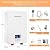 Electric Tankless Water Heater, 6000W 220V Instant Hot Water Heater with Handheld Shower Head and Hose Set, LED Touch Screen Switch Adjustable Temperature for Bathroom Kitchen - White