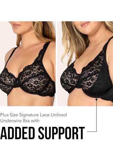 Image of Smart & Sexy Women's Signature Lace Unlined Underwire Bra with Added Support