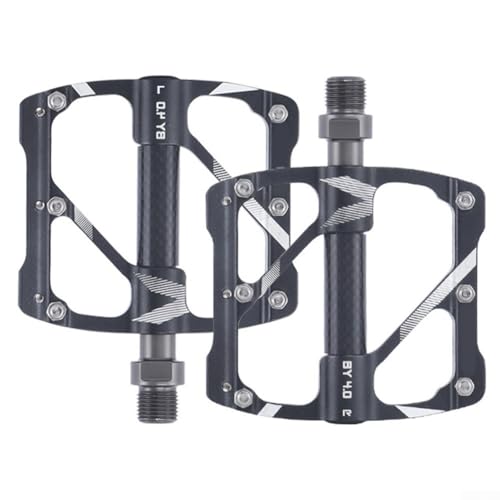 Experiencia de ciclismo mejorada por pedales de bicicleta de aluminio con construcción robusta y propiedades ligeras (negro)
