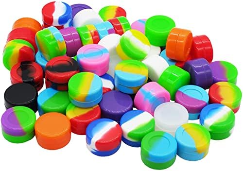 KUVIS 5ml Silicone Containers Concentrate Airtight Oil Non-stick Jars Food Grade (15)