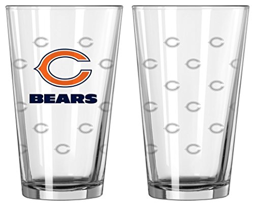 Boelter Brands Chicago Bears Satin Etch Pint Glass Set