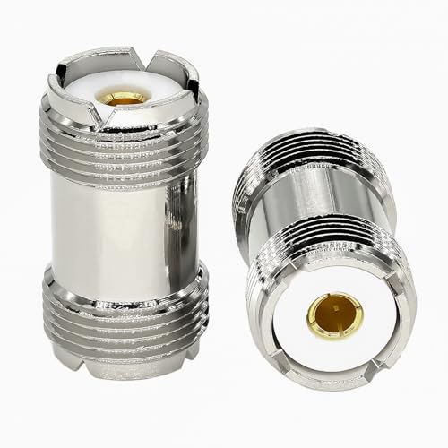 Adaptador de antena UHF PL259 SO239 hembra a hembra x2 miniatura 1
