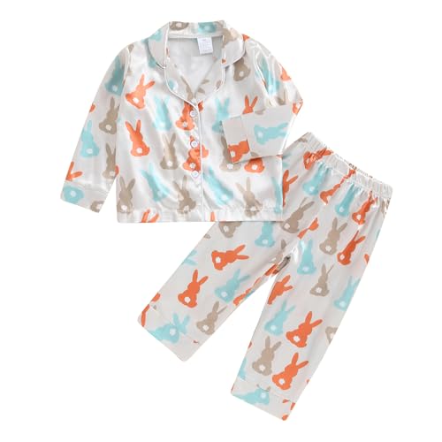 Pajamas For Toddler Girls Kid Baby Silk Pjs Strawberry Long Sleeve Tops Long Pants 2 Pieces Nightgowns Sleepwear