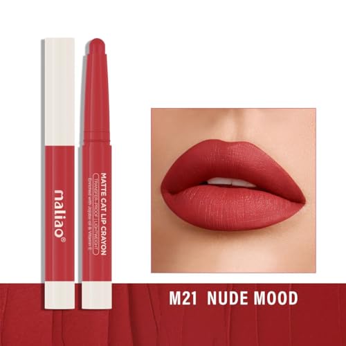 Image of Maliao Matte Cat Lip Crayon: Transfer-Proof & Lightweight (21-NUDE MOOD)