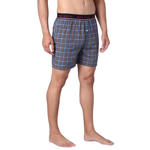 Image of Urban Scottish Men's Boxer | 100% Cotton | Regular Fit, Mid-Rise | Printed, Outer Elastic