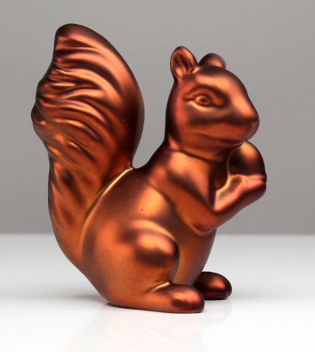 Eichhörnchen Eichkätzchen Keramikfigur Keramik Figur Tierfigur Tier Deko bronze 8 cm