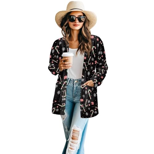 Image of Cardigan for Women Long Sweater Open Front Sweaters Fashion Lightweight Cardigans with Pockets