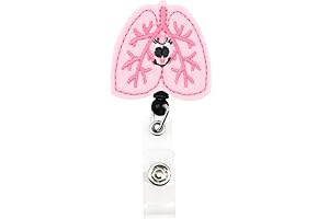 Cute Lung Felt Nurse Badge Holder with Retractable Reel