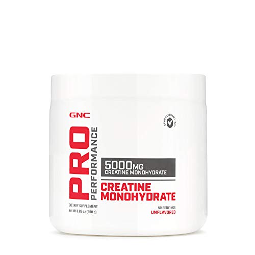 GNC Pro Performance Creatine Monohydrate - Unflavored, 50 Servings, Improves Athletic Performance
