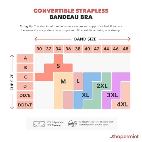 SHAPERMINT Strapless Bra - Bandeau top, Strapless Bras for Women, Plus Size Lingerie for Women, Free Clear Bra Straps2