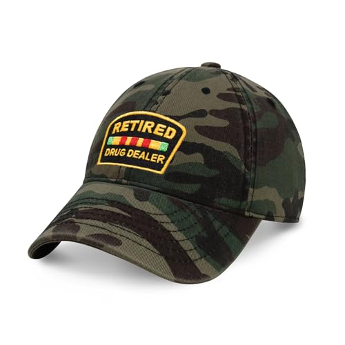Image of Funny Cotton Dad Hat, Retired Drug Dealer Strip Club Veteran Low Profile