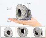 SpringSmart Aquarium Hideaway Rock Cave for Aquatic Pets to Breed, Play and Rest, Safe and Non-Toxic Ceramic Fish Tank Ornaments, Decor Stone for Betta