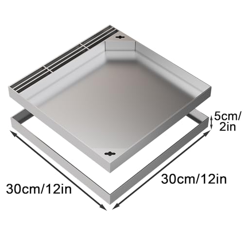 Couvercle de fosse septique haut de gamme inox 304 encastrable à carreler - 3