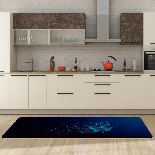 Tapis de cuisine antidérapant et absorbant en forme de papillon - 3