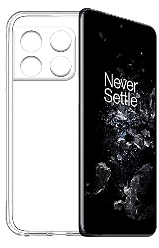 Image of COVERBLACK Soft Rubber Silicon Clear Back Cover Compatible Model for OnePlus 10T 5G - Transparent
