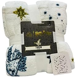 Licensed Primark Manta de cama de Harry Potter Hogwarts, color azul marino, suave, acogedora, cálida manta de invierno para decoración del hogar, 120 x 150 cm