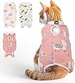 3 PCS Cat Recovery Suit for Spay Abdominal Wounds Female, Cat Onesie for Cats After Surgery, Surgery Recovery Suit Breathable Alternative Kitten Onesie for Cats Anti Licking (Multicolor, S)