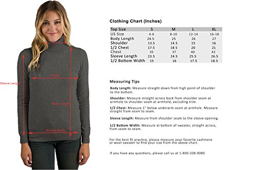 Image of JENNIE LIU Women's 100% Pure Cashmere Long Sleeve Pullover Turtleneck Sweater