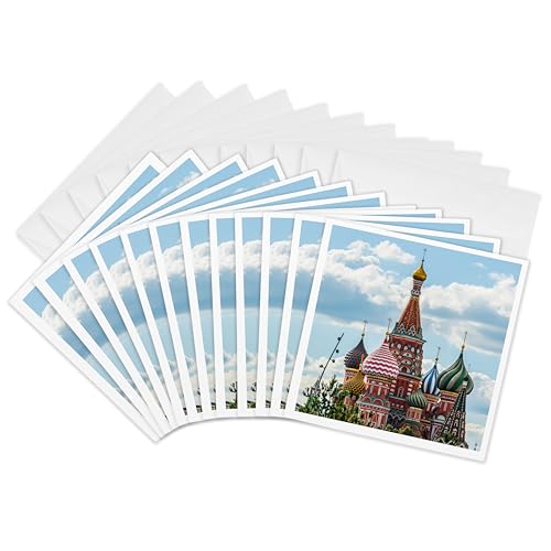 Cartes de vœux Cathédrale Saint-Basile lot de 12 pour cadeau