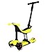 Scooter à trois roues enfant peut s'asseoir sur la roue flash Scooter 2-10 ans Baby Kick Trottinette Voiture (Couleur : Le jaune)