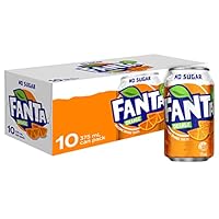 Fanta Orange Zero Sugar Soft Drink Multpack Cans 10 x 375mL