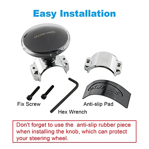 Large Steering Wheel Knob, Steering Wheel Spinners, Felixable And Durable Power Handle With Bearing Fit For Cars, Trucks, Tractors, Mowers, Forklifts And Boat Hypersonic (L) #TOP6