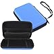 PUSOKEI 2-teilige Eva-Schutzhülle, tragbare, Kratzfeste Aufbewahrungstasche mit elastischem Kleberahmen für 3ds XL/3ds ll/3ds Game Machine(Blau)