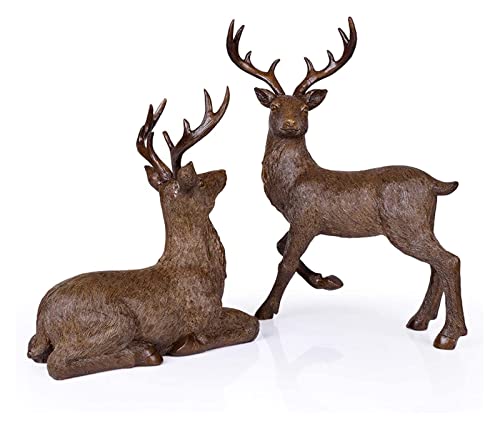 Sculpture d'art moderne en résine dorée pour meuble TV et salon raffiné