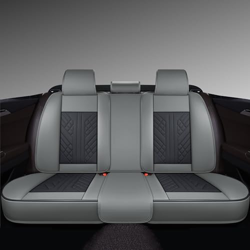 Image of GXT Bench Seat Cover, Premium Faux Leather Bench Seat Covers for Trucks - Universal Fit for Most Sedans SUV Pick-up Truck, Durable for Long Lasting Protection(Grey and Black)