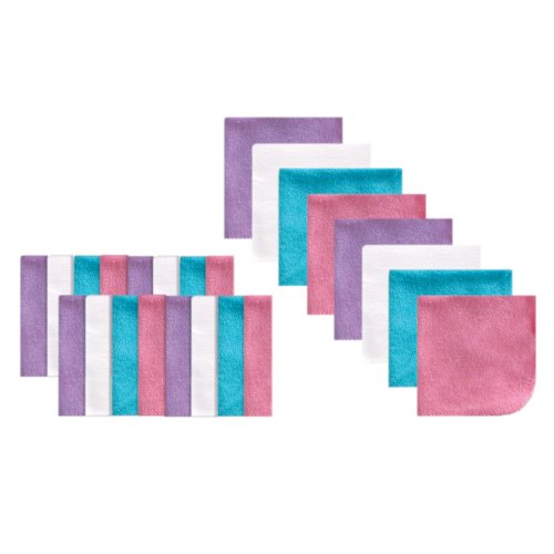 Image of Luvable Friends Washcloths, Pink, 24 Count