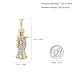 GXLYFG Santa Muerte Necklace Diamond 14K Gold Plated Santa Muerte Pendant Jewelry With Sickle Holiday Gift (Gold 283)