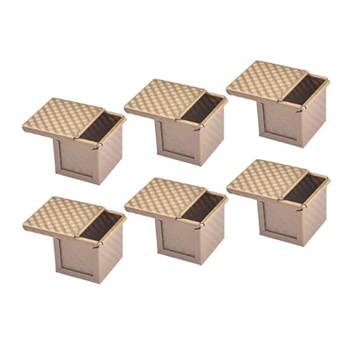 Moule à pain carré Pullman antiadhésif lot de 6 mini boîtes cubes d'eau - 2