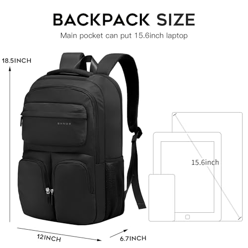 FUTURE AESTHETICS Travel Backpack for Women、men, College Backpack Bag, Hiking Backpack,Waterproof Carry On Backpack Business Backpack(black)4