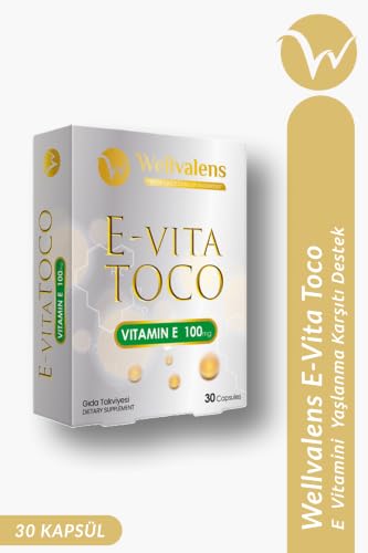 E-Vita Toco Vitamin E 100 mg; 30 Kapsül, Antioksidan Takviyesi