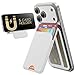 TWZKG for MagSafe Wallet, 5 Card Holder with Stand, Magnetic Phone Wallet Stand for iPhone 17/16/15/14/13/12 Pro Max Air Plus Series, RFID Blocking Vegan Leather,White