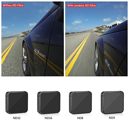 Lenskins Nd32 Filter For Gopro Hero 7 Black/Hero 6 Black/Hero 5 Black, Japanese Agc Optical Glass, 18-Layer Multi-Resistant Coated, Push-On Mounted, Weather-Sealed With Lens Cloth #TOP5