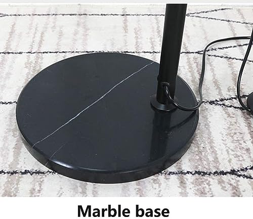 Lámpara de pie con base de mármol resistente y acabados de vidrio fino 6