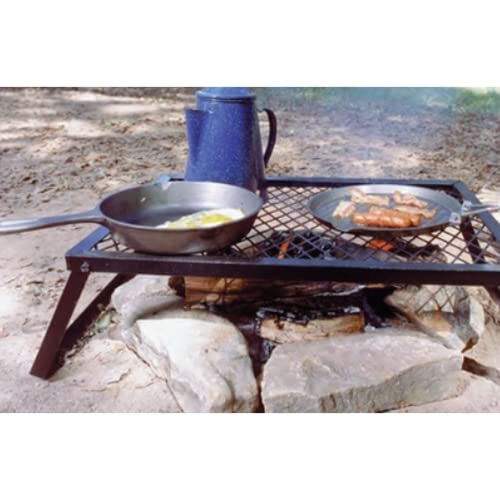 Table de stockage de barbecue pliable noire pour camping - 8