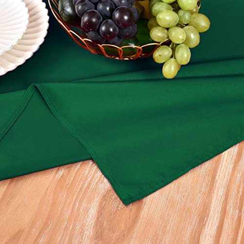 Meanmoy Green 210 Gsm Water & Stain Resistant Square Tablecloth - Solid 54 X 54 Inch Rectangle Table Cloth Cover In Wrinkle Free Washable Wipe Clean Polyester Fabric For Wedding, Party, Banquet #TOP4
