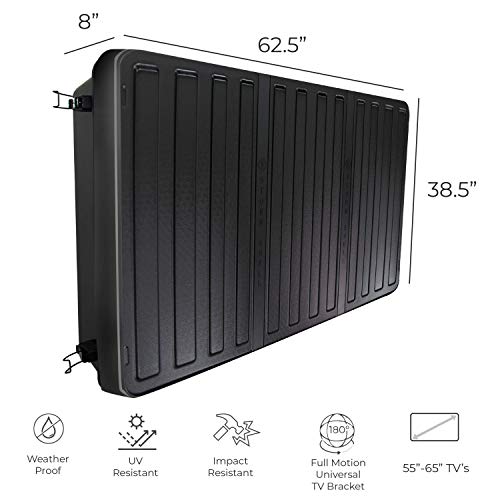 Image of Storm Shell SS-65 Outdoor TV Enclosure, 56-65 inch, Black