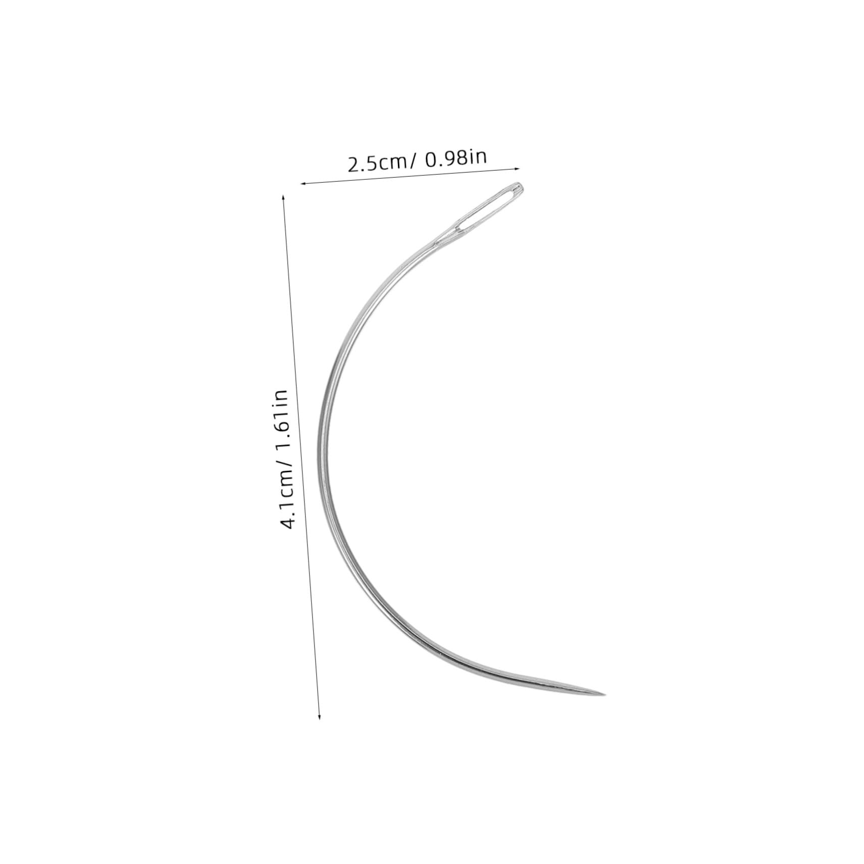 Veemoon Upholstery Needles Curved Heavy Duty 100pcs Hand Sewing Needles for Weaving Beading