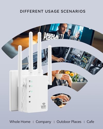 Image of 2025 WiFi Extenders Signal Booster with Dual Band 5GHz /2.4GHz, Long Range Up to 13888 sq. ft & 150+ Devices, Internet Extender WiFi Booster, WiFi Extenders Signal Booster for Home and Outdoors