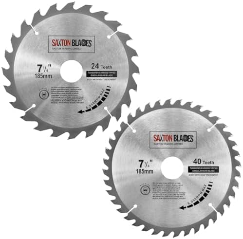 Saxton TCT185MXA Lot De 2 Lames De Scie Circulaire à Bois